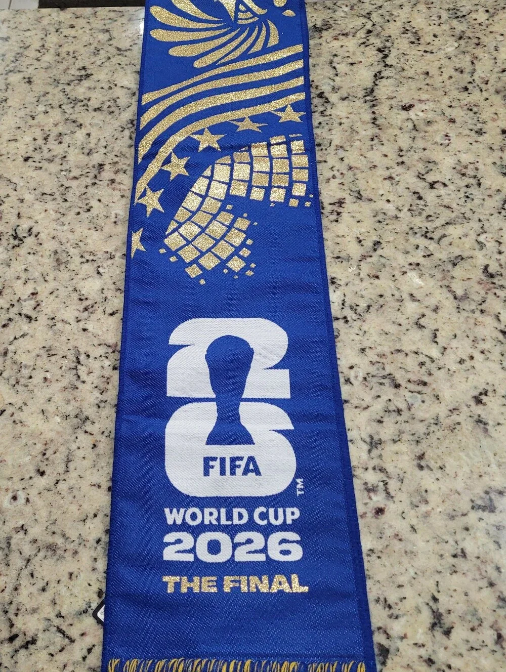 Fifa World Cup Final 2026 Scarf Blue And gold New York New Jersey